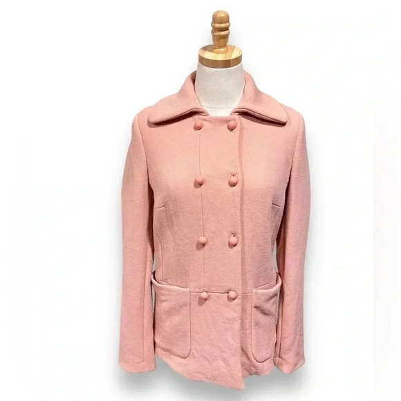 J. Crew Lady Day Coat in Italian Double-cloth Wool Pastel Rose Pink Size 6 - Picture 1 of 10
